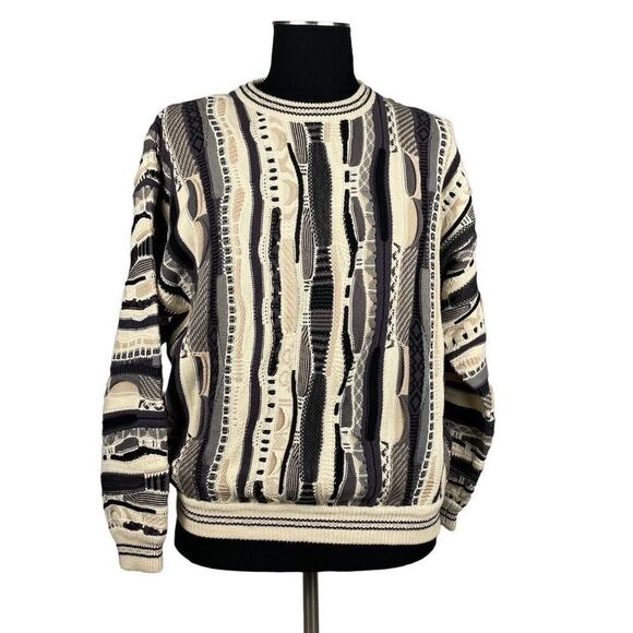 Vintage Cotton Traders 100% Cotton Coogi Style Oversized Crew Sweater - Men’s M - Picture 1 of 6